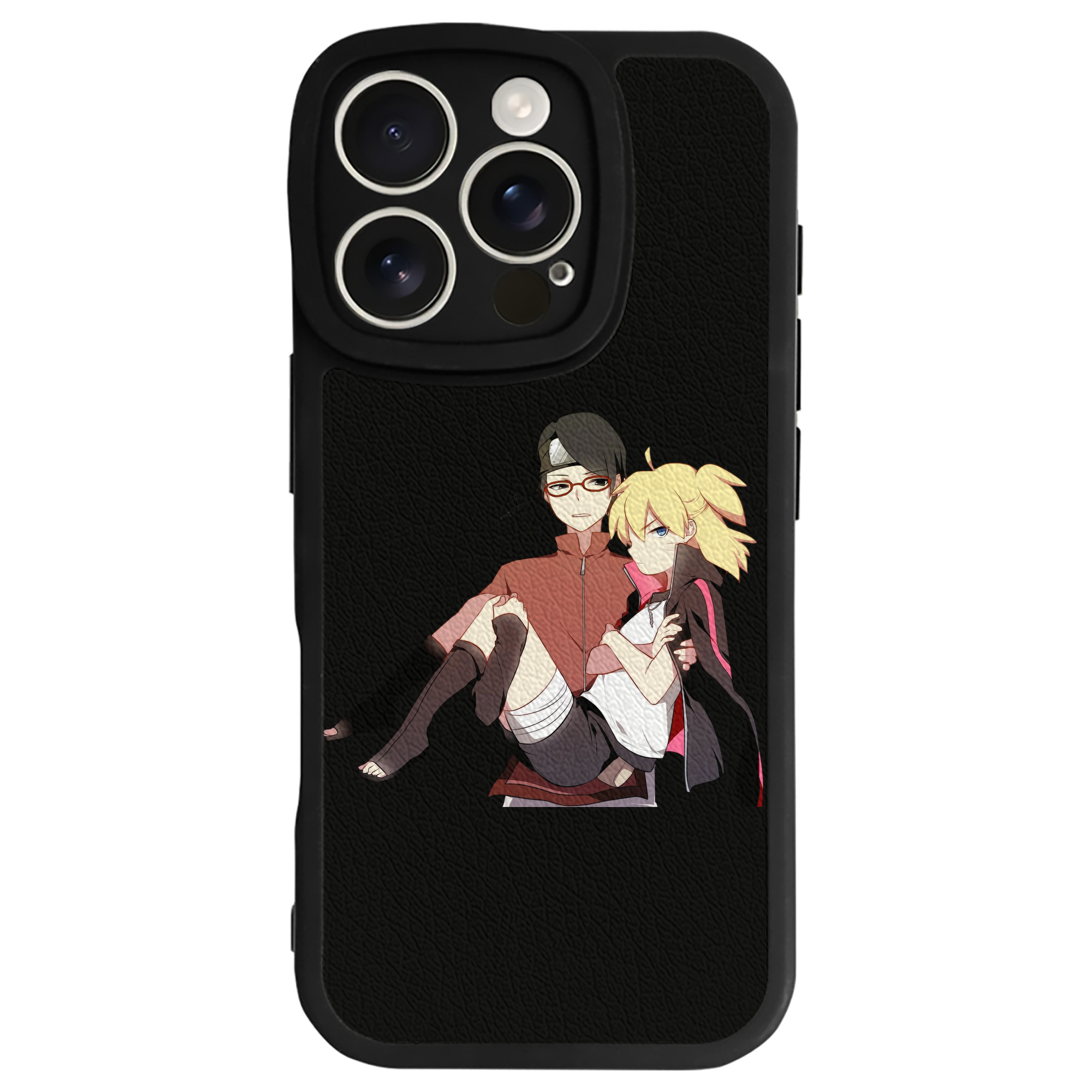 （画像用） NARUTO -ナルト- うちは サラダ Uchiha Sarada 【iPhone 16シリーズ対応】シリコンスマホケース（レザー調） 材質：シリコン